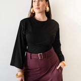 The Perfect Elevated T-Shirt in Black