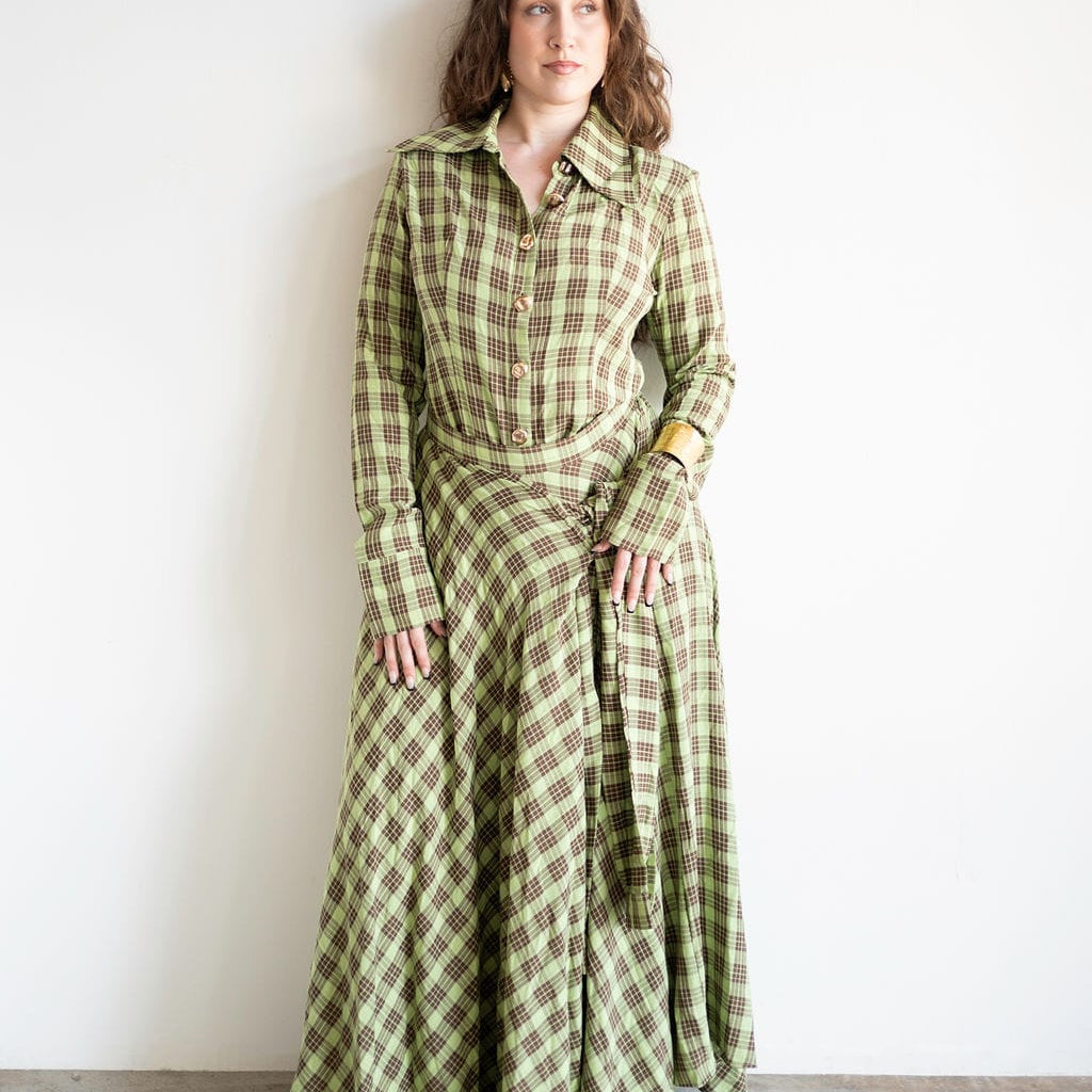 Ayaba Flowy Maxi Skirt with Shirt Ties