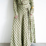 Ayaba Flowy Maxi Skirt with Shirt Ties