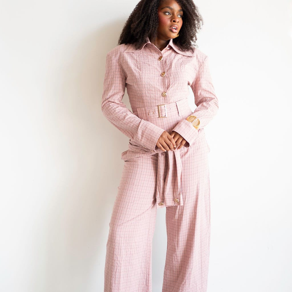 Khadi Long Sleeve Exaggerated Collared Top
