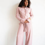 Khadi Long Sleeve Exaggerated Collared Top