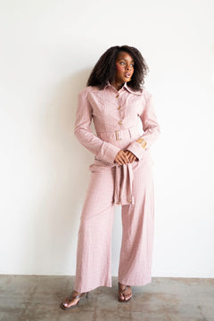 Khadi Long Sleeve Exaggerated Collared Top