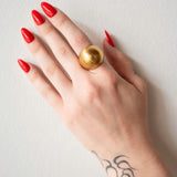 Ore Dome Matte Gold Ring