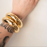 Anisa Hammered Gold Bangle (Set of 2)