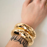 Anisa Hammered Gold Bangle (Set of 2)