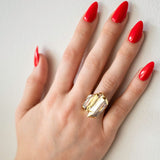 Aman Gemstone and Gold Ring