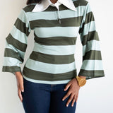 Onila Rugby Polo Top in Green
