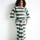 Onila Rugby Polo Maxi Dress in Green