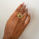 Duo Gold and Stone Ring