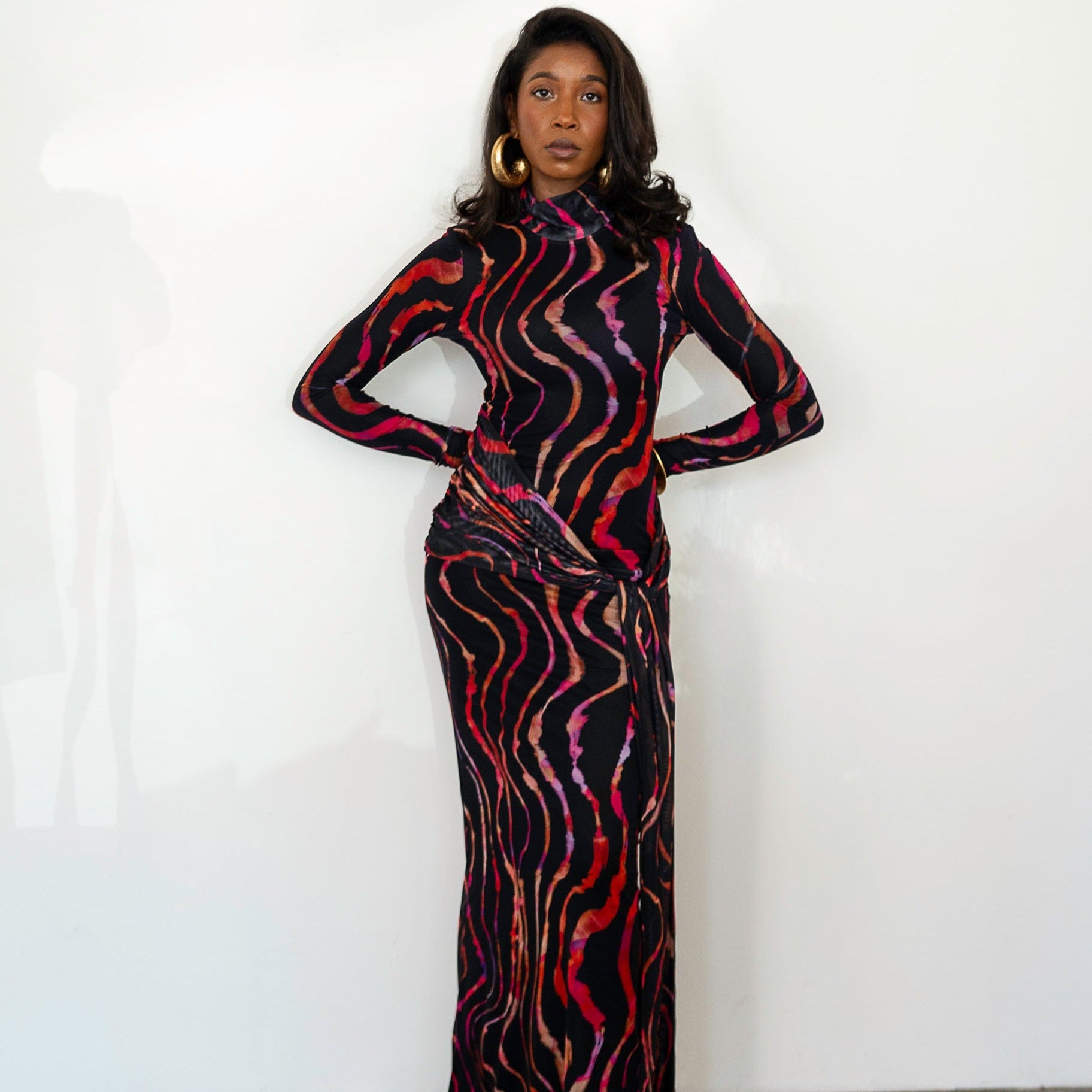 Liv Long Sleeve Mesh Dress in Lily – RI MI