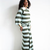 Onila Rugby Polo Maxi Dress in Green