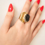 Zubie Gemstone Ring Black