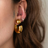 Amani Chunky Ball Hoops Gold
