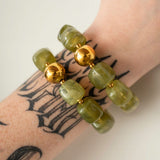 Amira Acrylic Bead Stretch Bracelet (Set of 2) Green