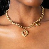 Gold Heart Charm Necklace