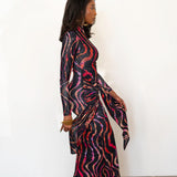 Viv Long Sleeve Mesh Dress in Lily