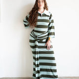 Onila Rugby Polo Maxi Dress in Green