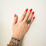 Zubie Gemstone Ring Ocean Blue