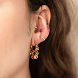 Kemi Gem Charm Hoop Earrings