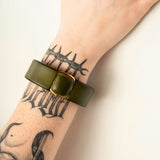 Joy Statement Bangle Olive Green