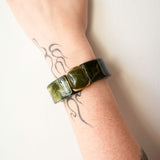 Vintage Acrylic Bangle Dark Green