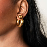Amani Chunky Ball Hoops Gold