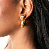 Amani Chunky Ball Hoops Gold