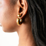 Amani Chunky Ball Hoops Gold