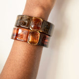 Vintage Acrylic Bangle Dark Brown