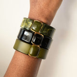 Joy Statement Bangle Olive Green