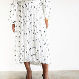 Mali Long Sleeve Bubble Cropped Top and Bubble Skirt Set in Polka Dot