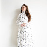 Mali Long Sleeve Bubble Cropped Top and Bubble Skirt Set in Polka Dot