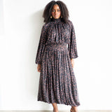 Mali Long Sleeve Bubble Cropped Top and Bubble Skirt Set in Leopard