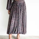 Mali Long Sleeve Bubble Cropped Top and Bubble Skirt Set in Leopard