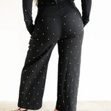 Damu High Waisted Corset Pants With Gold Beads