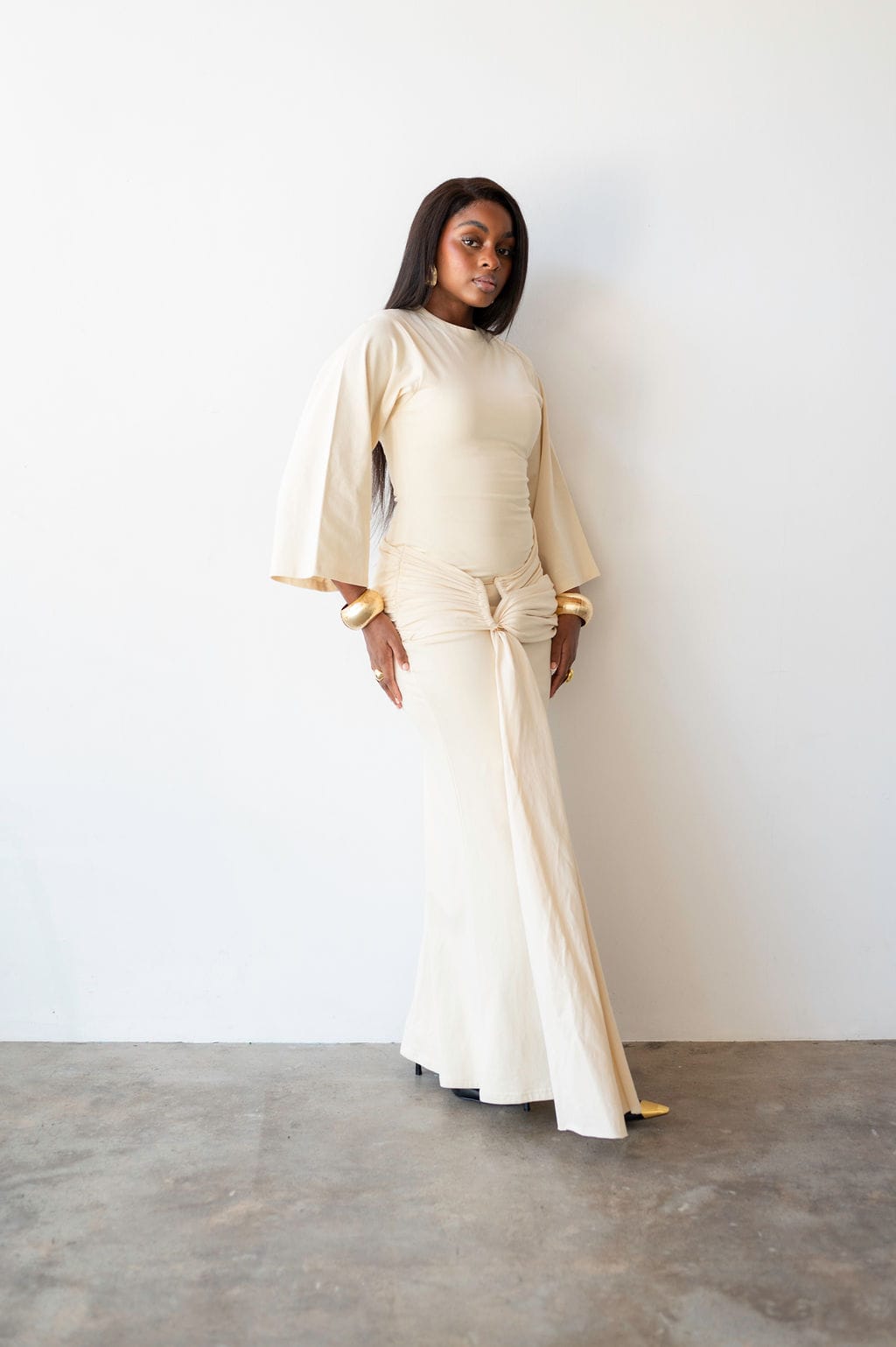 The Perfect Elevated T-Shirt Dress in Ivory 3XL The Perfect Elevated T-Shirt Dress in Ivory 3XL