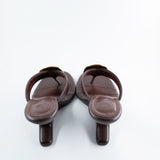 Zari Thong Wedge Sandal in Brown and Gold