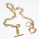 Gold Heart Charm Necklace