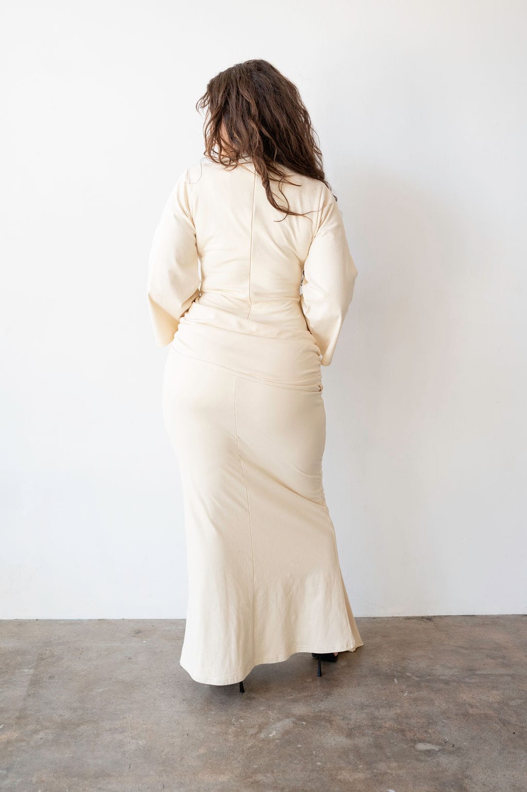 ivory shirt dresses The Perfect Elevated T-Shirt Dress in Ivory 3XL