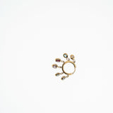Kemi Gem Charm Hoop Earrings