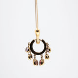 Kemi Gem Charm Hoop Earrings
