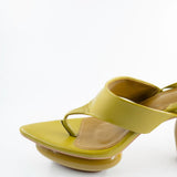 Lala Lace-Up Platform Sandals in Chartreuse Green