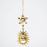 Sunburst Pearl Drop Earrings