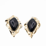 Ara Resin and Gold Earrings Black