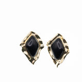 Ara Resin and Gold Earrings Black
