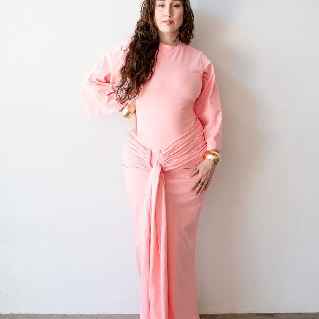 pink t shirt dress womens The Perfect Elevated T-Shirt Dress in Pink 3XL