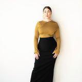The Perfect No-Slit High Waist Maxi Skirt in Black