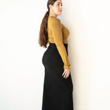 The Perfect No-Slit High Waist Maxi Skirt in Black