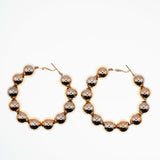 Ama Sleek Ball Hoop Earrings Gold