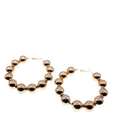 Ama Sleek Ball Hoop Earrings Gold